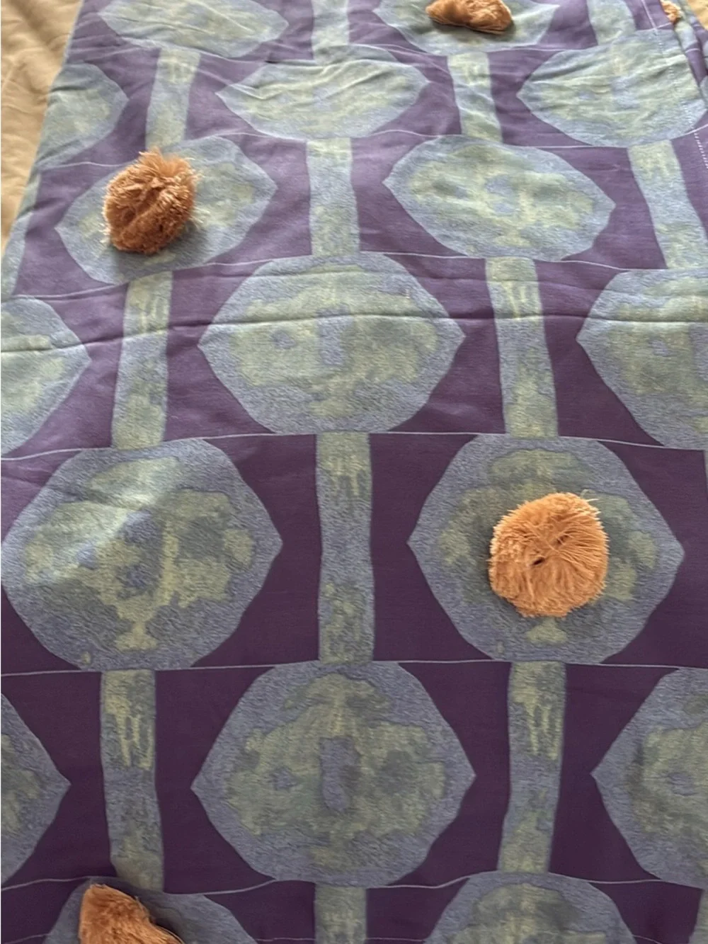 Purple Patterned Decorative boho shower curtain